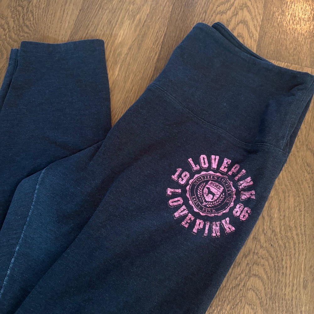 Vintage Y2K Mall Core Style Victorias Secret Love PINK Dog Logo Yoga Sweatpants